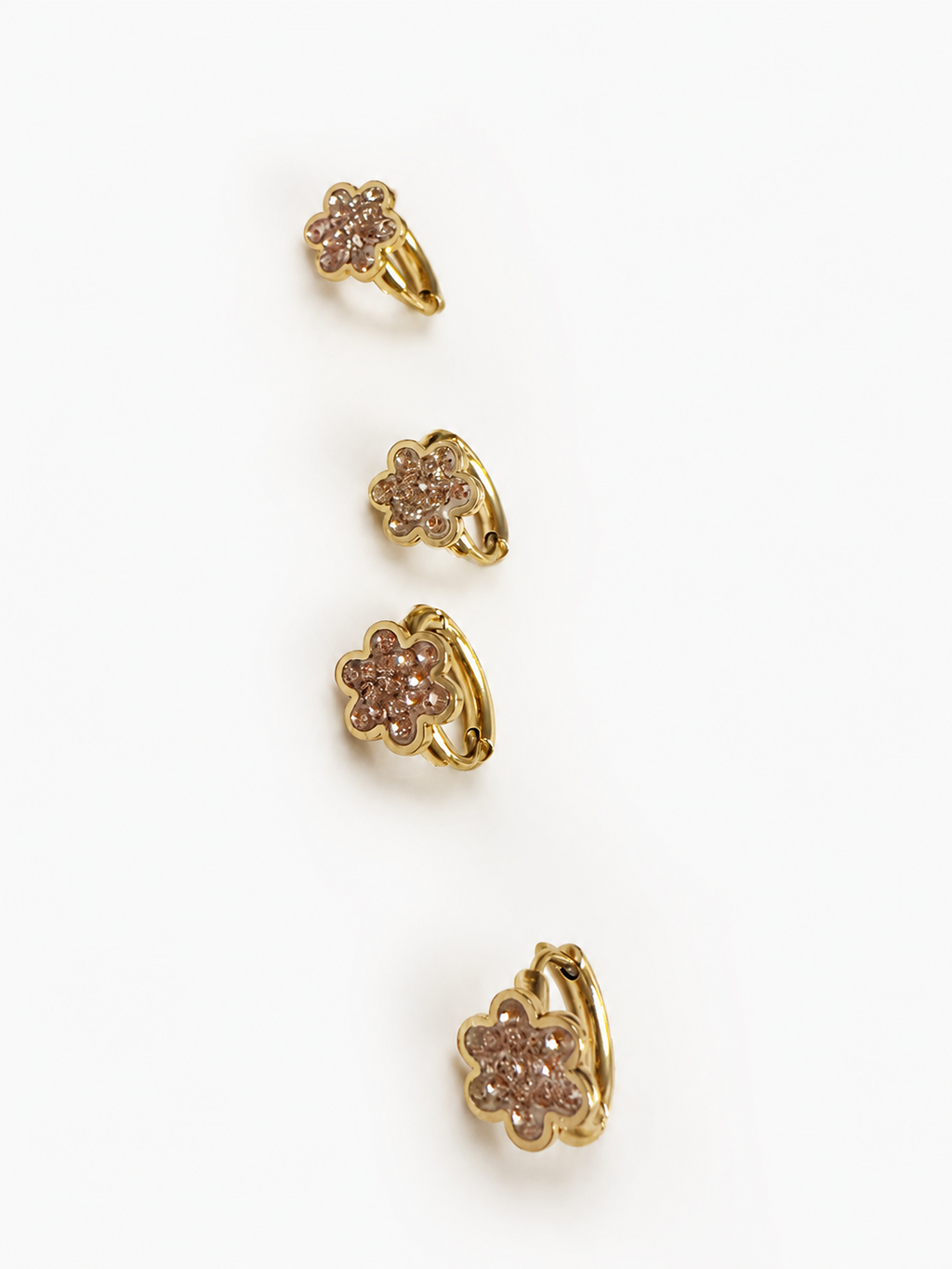 Boucles d’Oreilles Fleur Éclat Doré