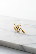 Bague serpentine en acier inoxydable femme