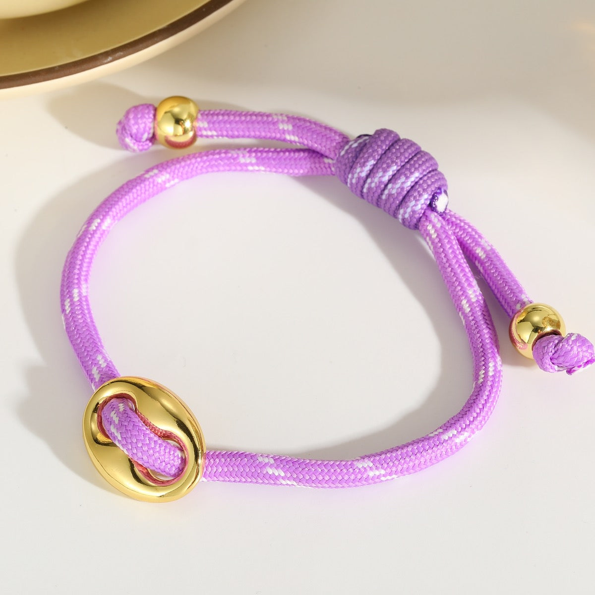 Bracelet Cordon Bleu & Doré