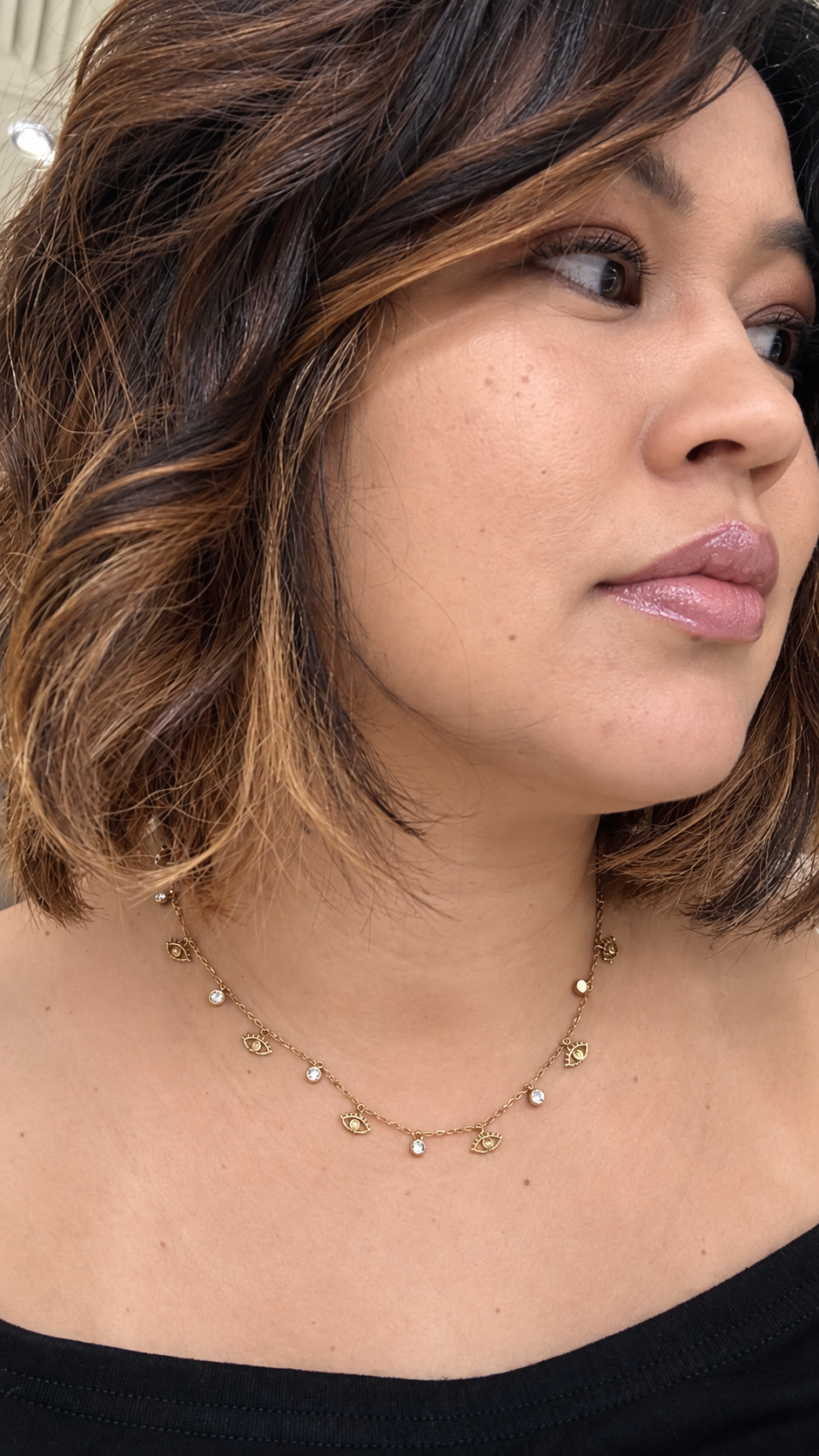 Collier Œil Solaire – en acier inoxydable