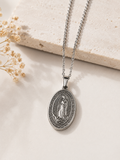 Collier Médaille elegant en acier inoxydable femme