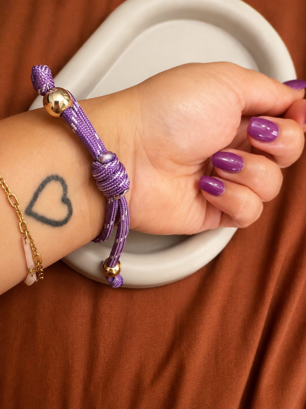 Bracelet Cordon Bleu & Doré