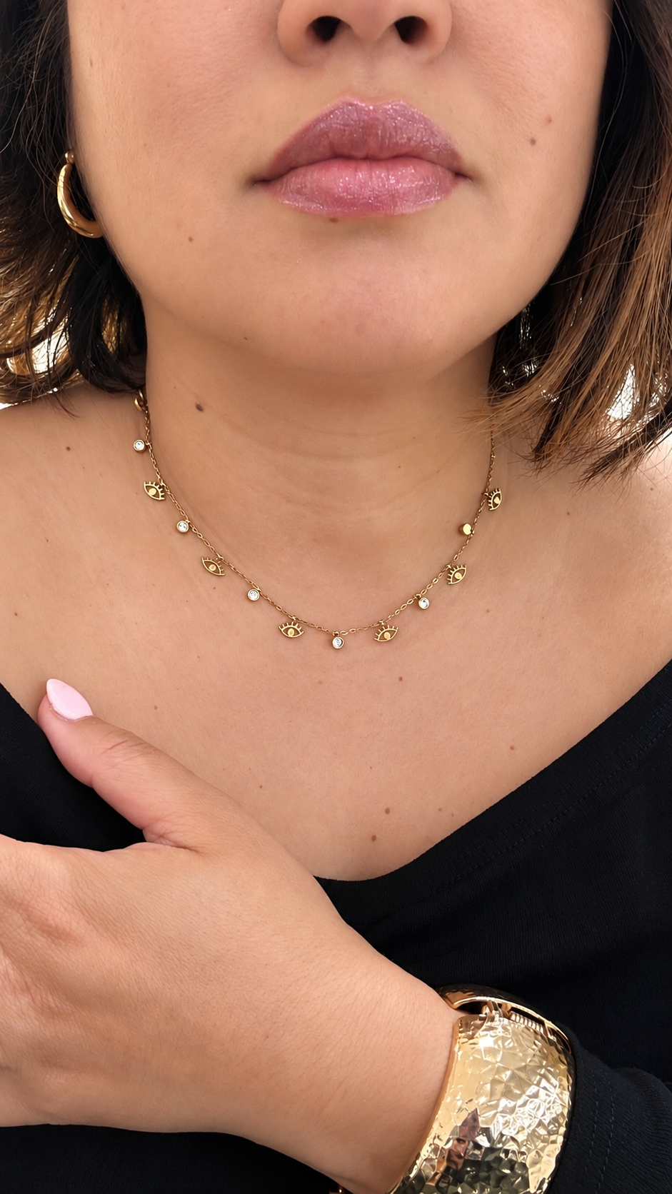 Collier Œil Solaire – en acier inoxydable