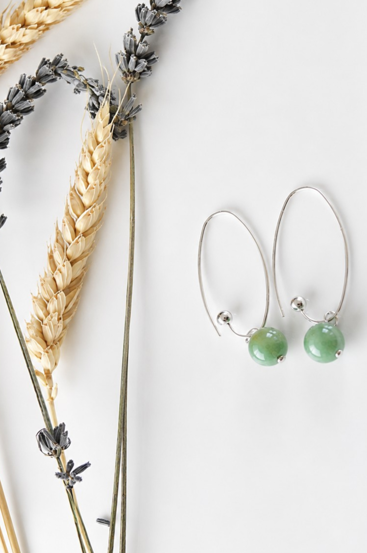 Boucles d’Oreilles Perles Naturelles acier inoxydable