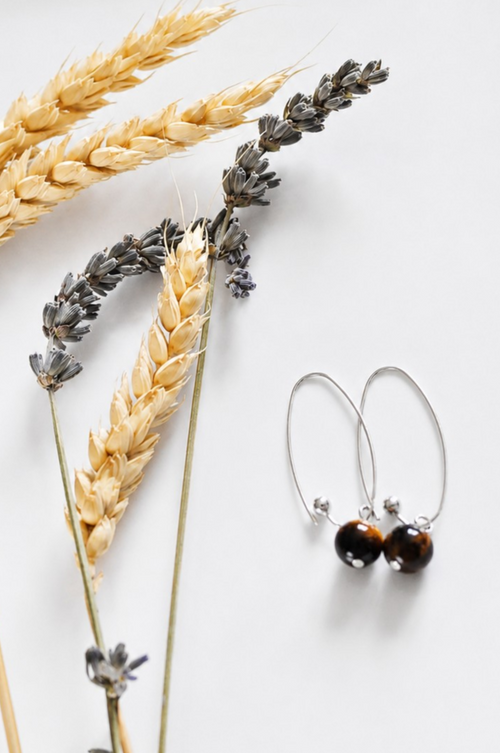 Boucles d’Oreilles en Perles Naturelles acier inoxydable