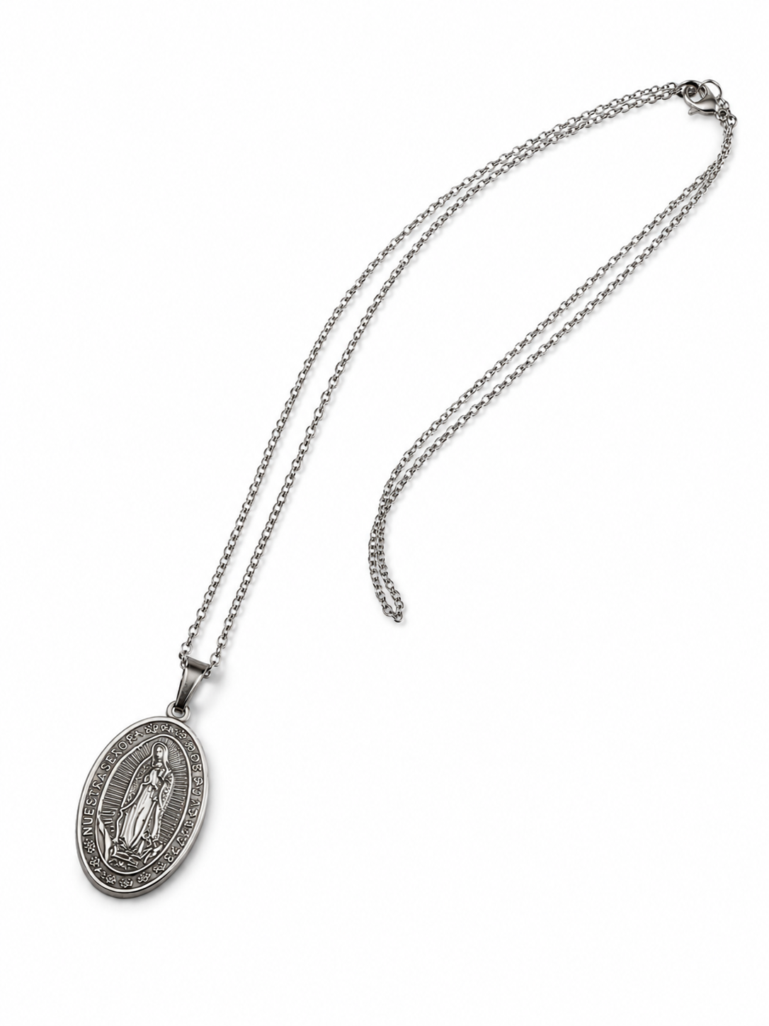 Collier Médaille elegant en acier inoxydable femme
