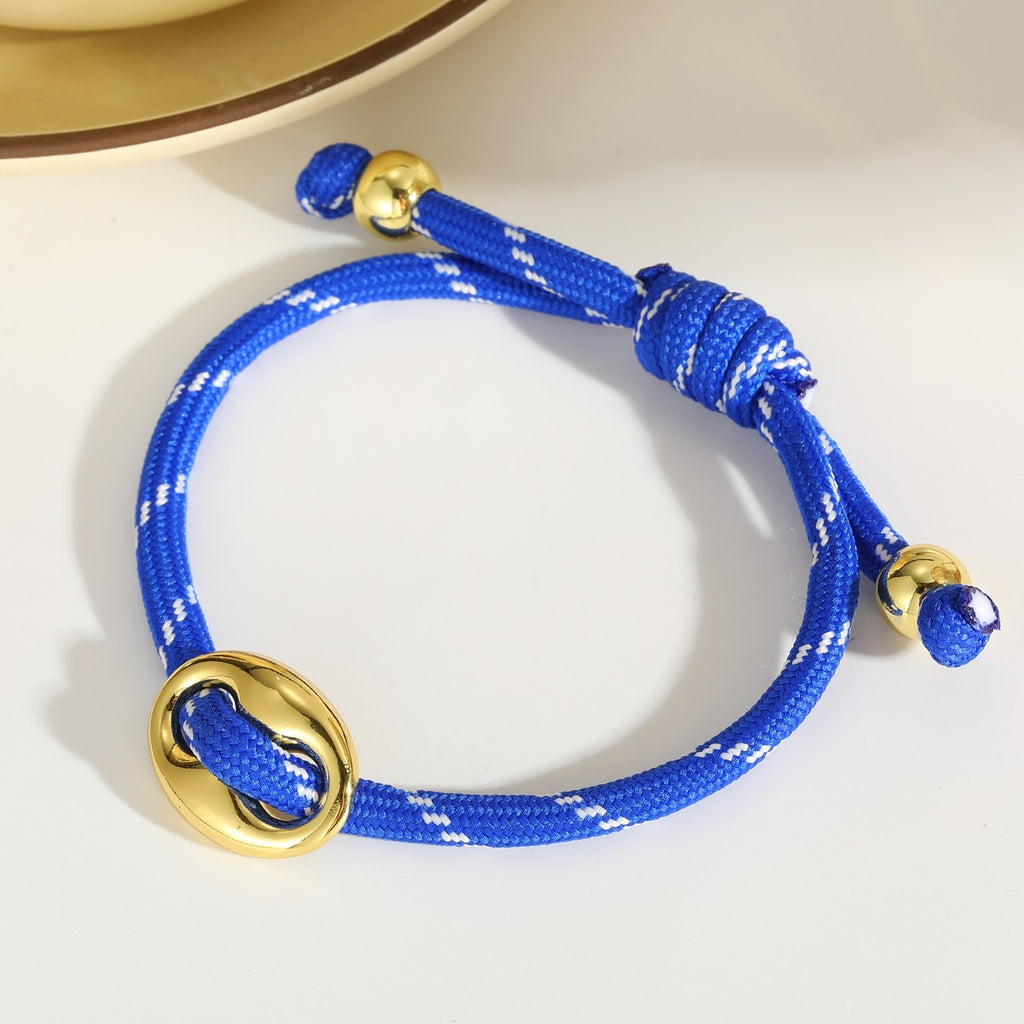 Bracelet Cordon Bleu & Doré
