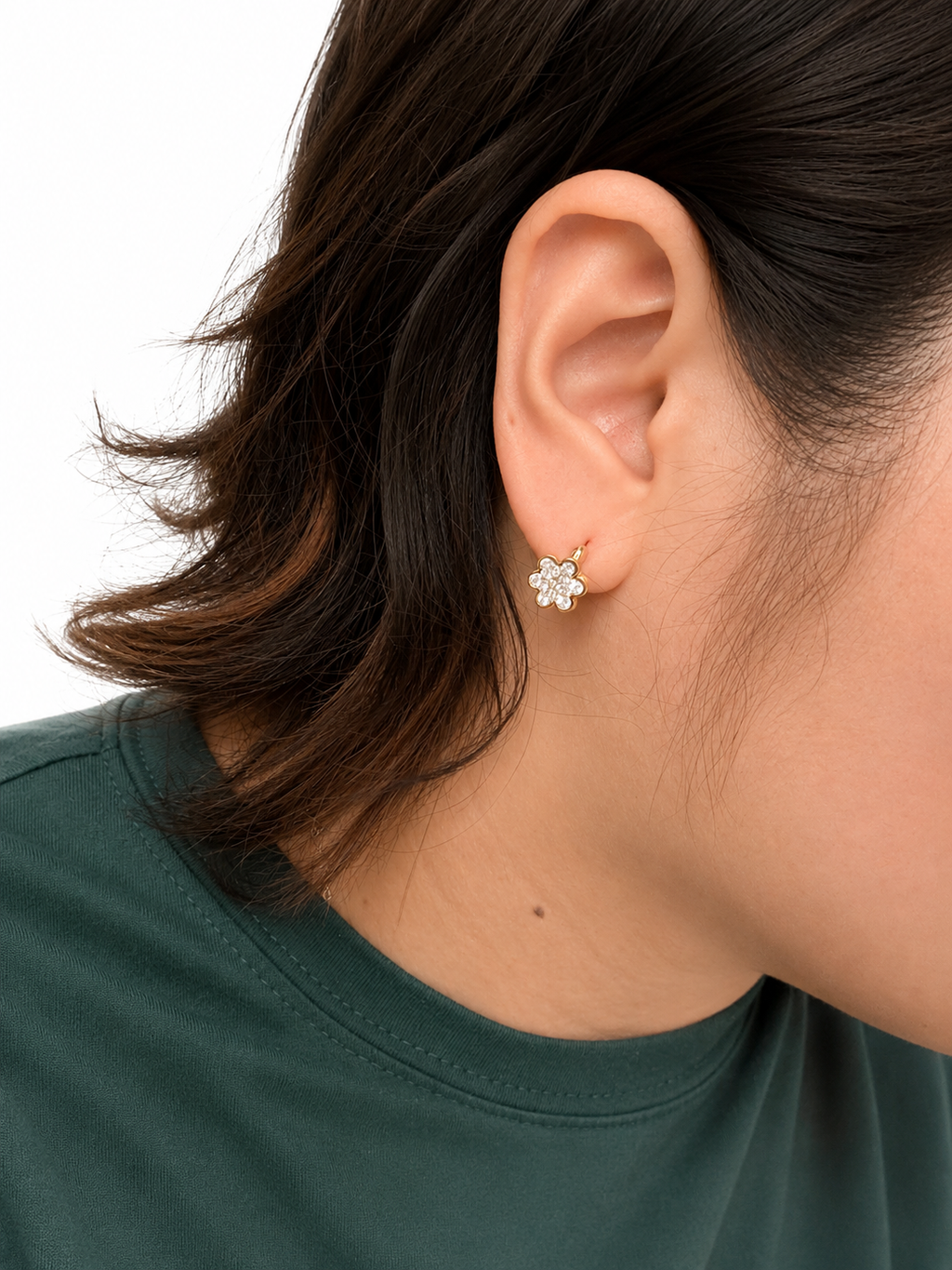Boucles d’Oreilles Fleur Éclat Doré