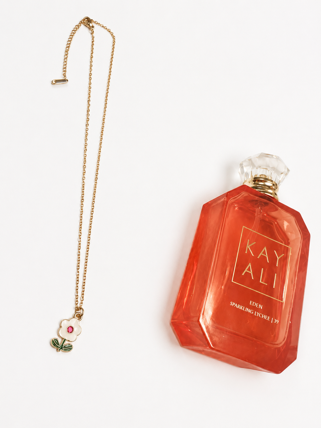Collier Fleur Émaillée doré