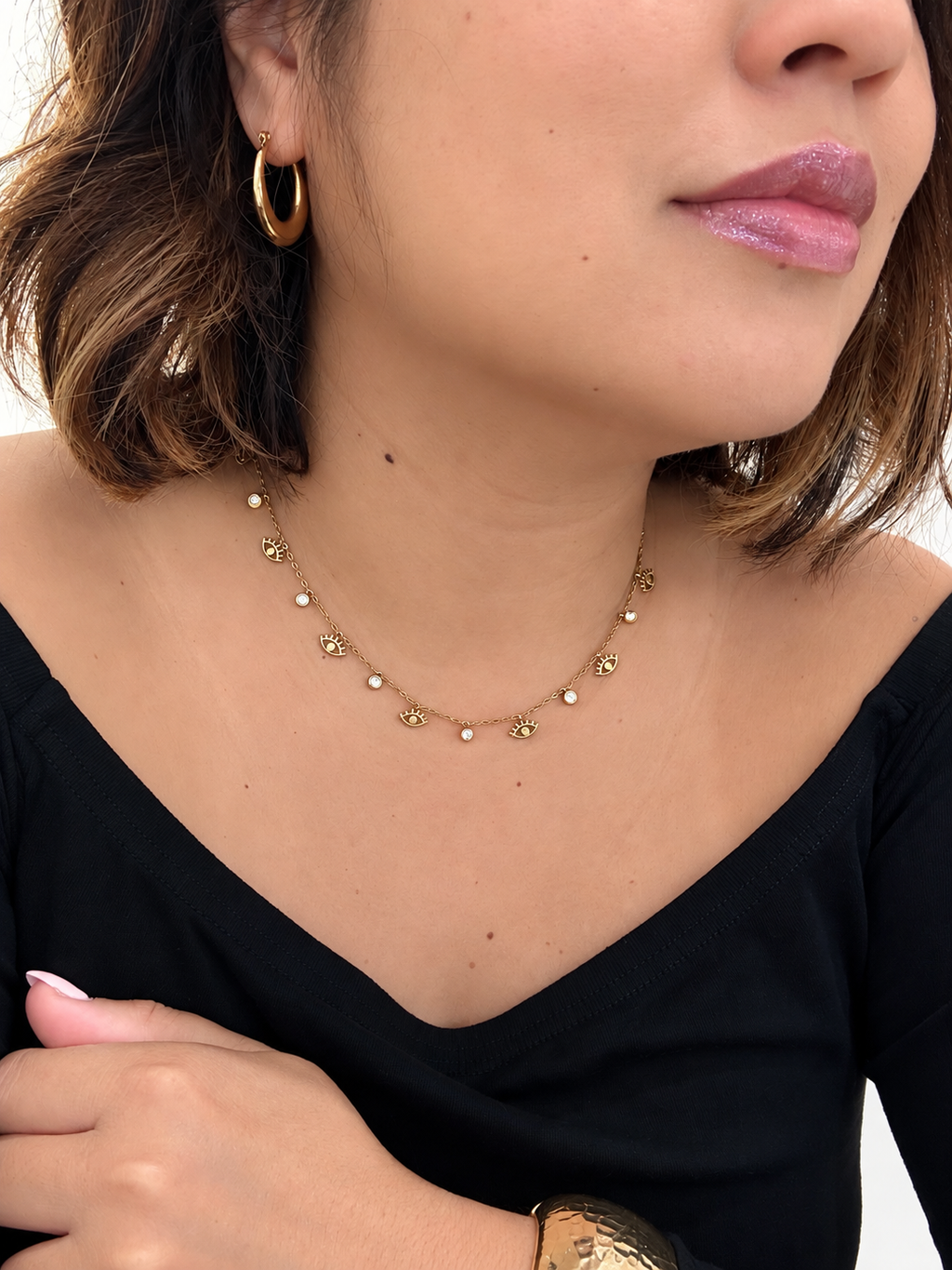 Collier Œil Solaire – en acier inoxydable