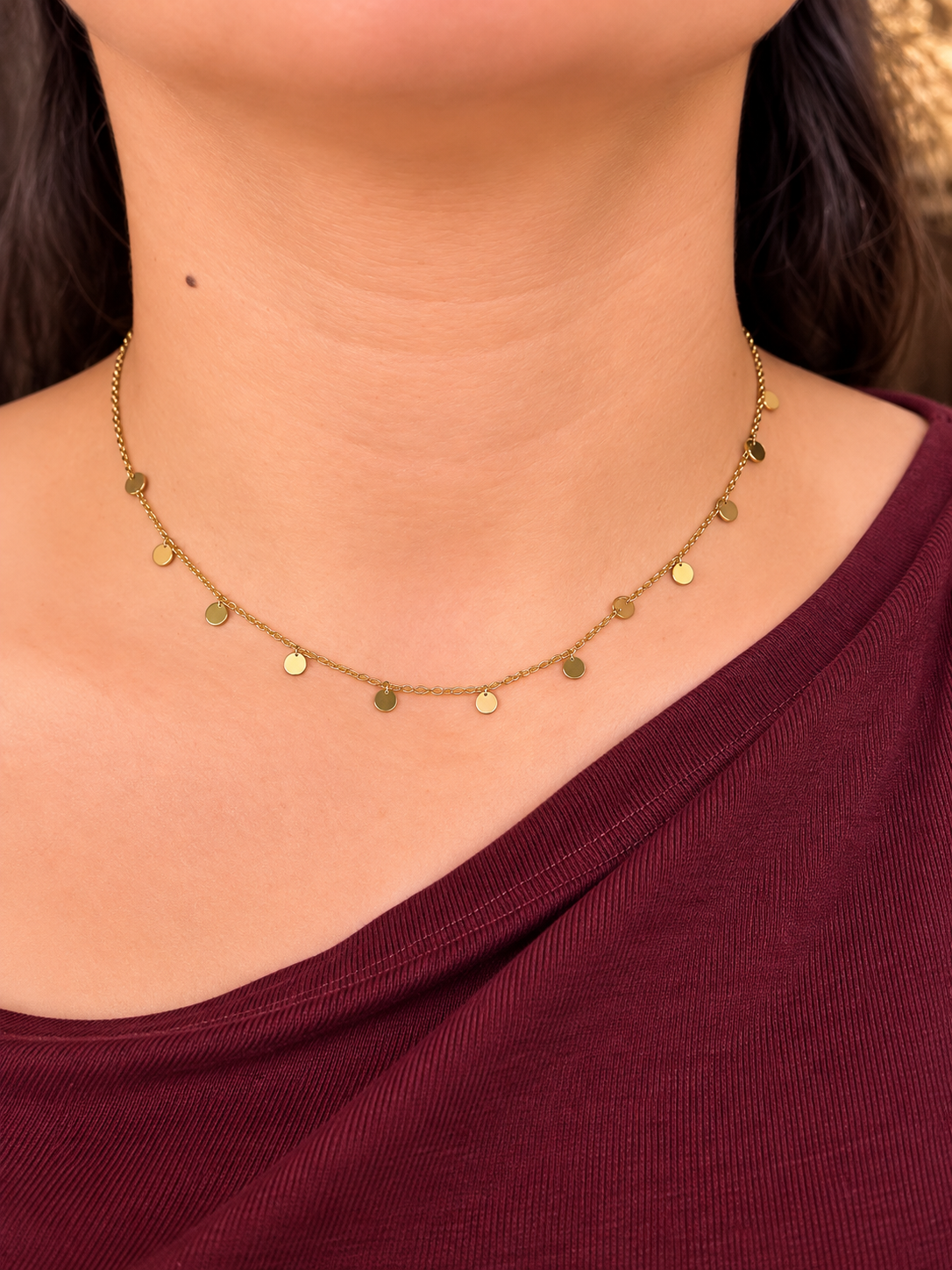 Collier Doré à Médaillons