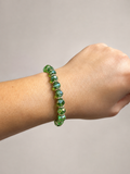 💚 Bracelet Perles Facettées Vert Émeraude