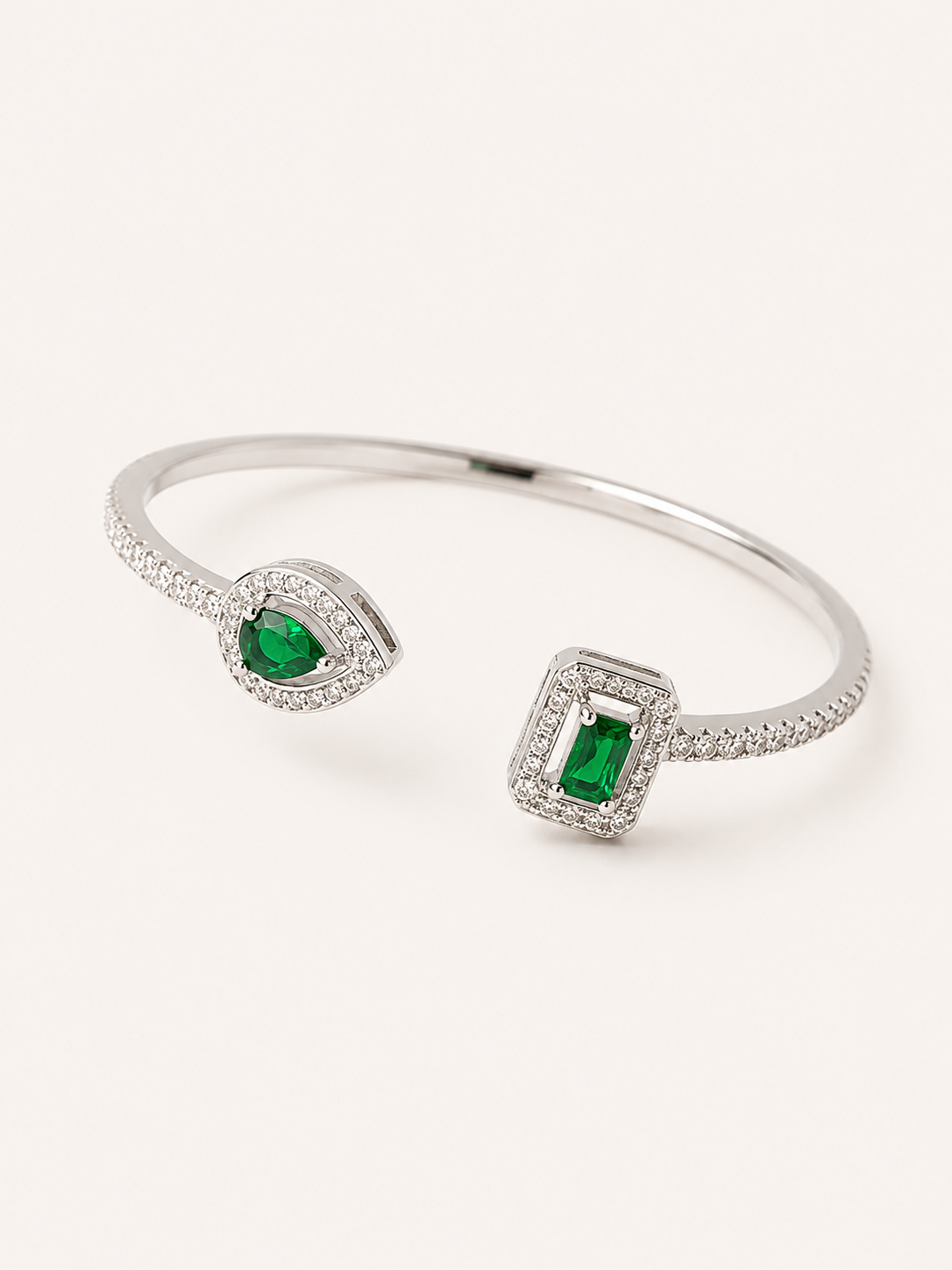 Bracelet Manchette Luxe Émeraude