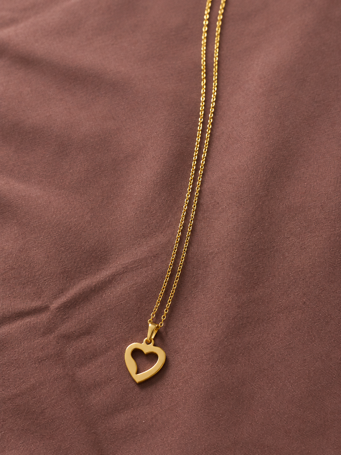 Collier Cœur Doré Élégance – Acier Inoxydable