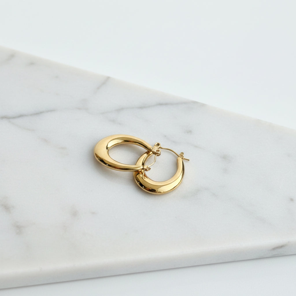 Boucles d’Oreilles Bold Gold Hoop