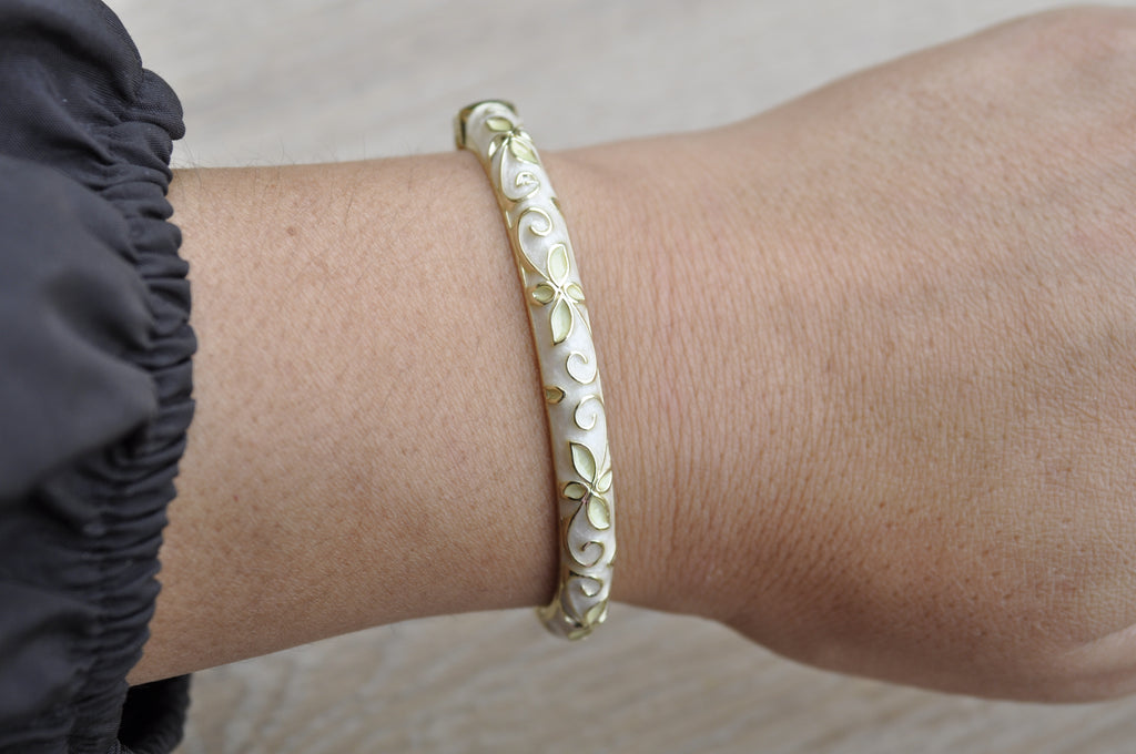 Bracelets Jonc beige