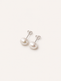 Boucles d’Oreilles Perles Classiques Argentées