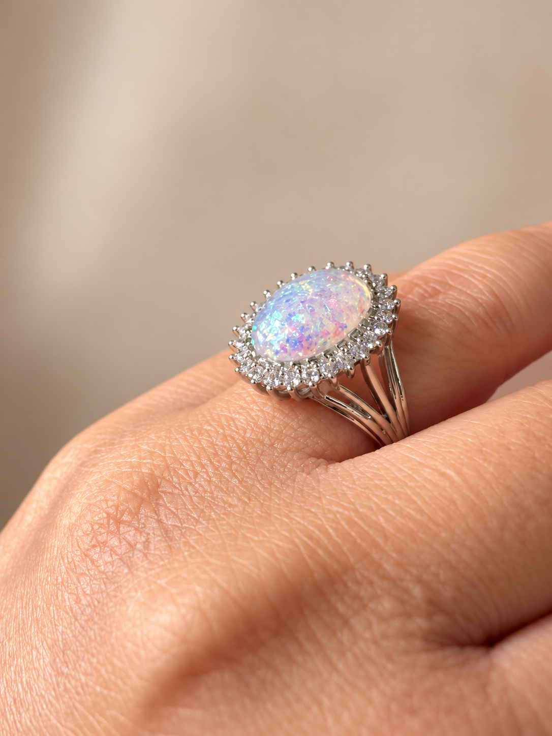 Bague argentée femme