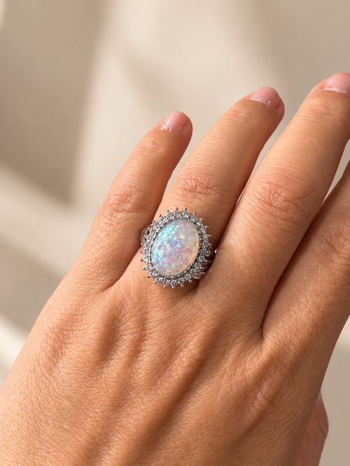 Bague argentée femme