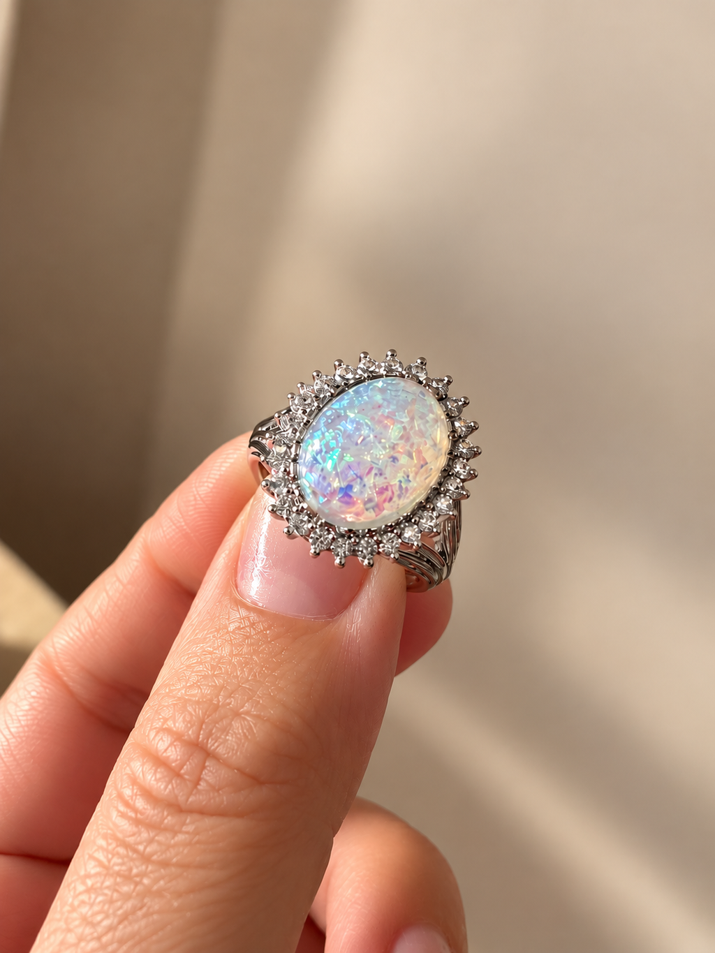 Bague argentée femme