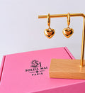 Boucles d’Oreilles Cœur Doré Élégance