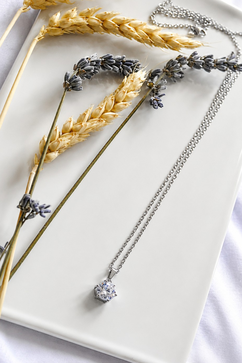 Collier Cristal minimaliste en acier inoxydable femme